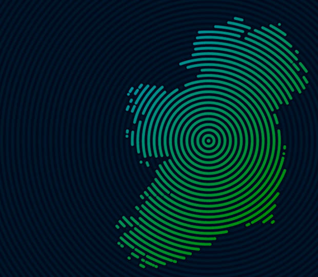 Abstract map of Ireland