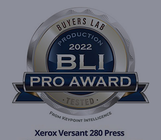 BLI Badge 2022 Xerox Versant 280
