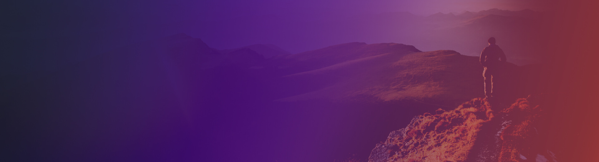Man on mountain path