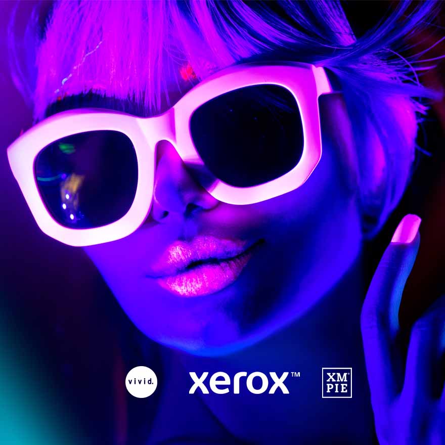 Colourful lady with sunglasses