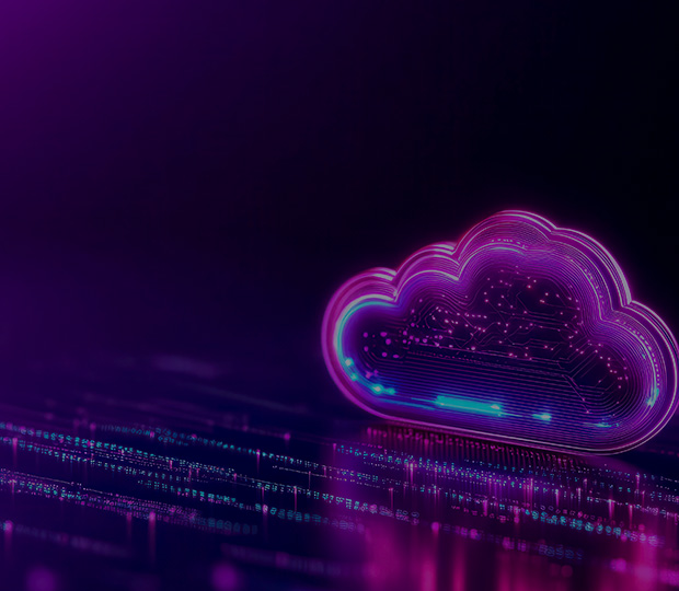 Abstract cloud on purple background