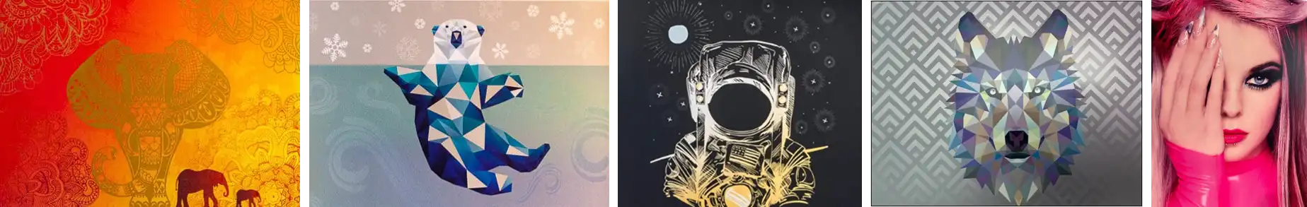 Collage of Iridesse Print Samples
